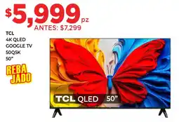 HEB Tcl 4k qled google tv 50" oferta