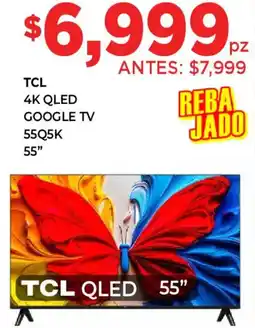 HEB Tcl 4k qled google tv 55" oferta