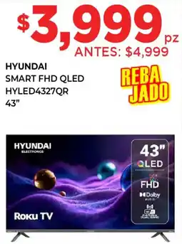HEB Hyundai smart fhd qled tv 43" oferta