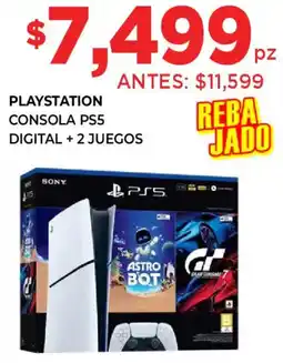 HEB Playstation consola ps5 digital +2 juegos oferta