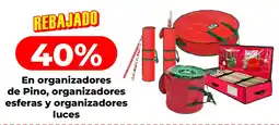 HEB En organizadores de pino, organizadores esferas y organizadores luces oferta