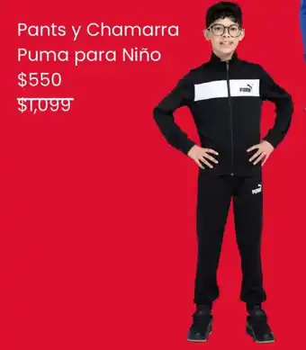 Pants y chamarra puma para niño