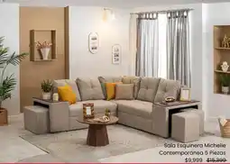 Coppel Sala esquinera michelle contemporánea oferta