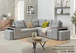 Coppel Sala esquinera michelle contemporánea oferta