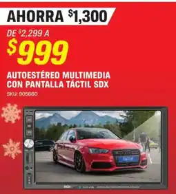 AutoZone Autoestéreo multimedia con pantalla táctil sdx oferta