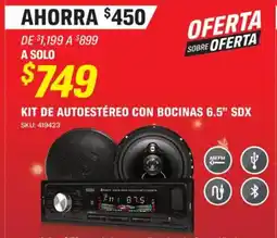 AutoZone Kit de autoestéreo con bocinas 6.5" sdx oferta