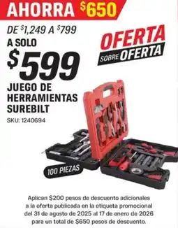 AutoZone Juego de herramientas surebilt oferta