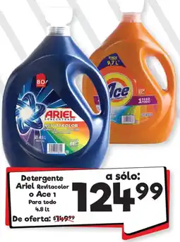 S-Mart Ariel detergente revitacolor o ace oferta