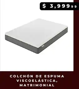 Waldos Colchón de espuma viscoelástica, matrimonial oferta