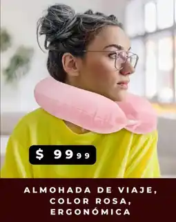 Waldos Almohada de viaje, color rosa, ergonómica oferta