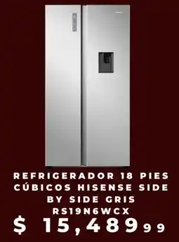 Waldos Hisense refrigerador cúbicos side by side gris oferta