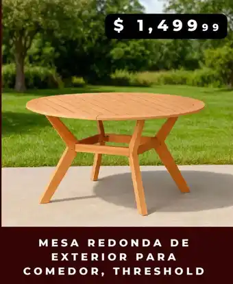 Waldos Mesa redonda de exterior para comedor, threshold oferta