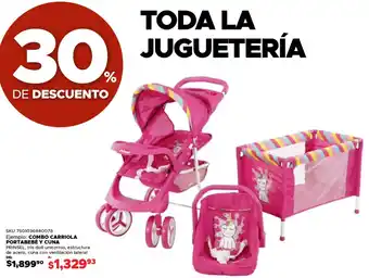 Combo carriola portabebé y cuna