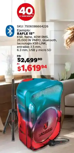 Woolworth KSR bafle 15" oferta