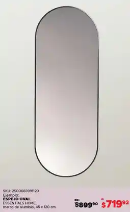 Woolworth Essentials home espejo oval oferta