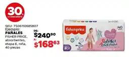 Woolworth Fisher price pañales oferta
