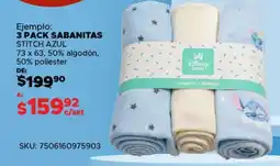 Woolworth Stitch azul sabanitas oferta