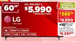 Soriana Súper Lg smart tv 60" oferta