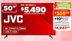 Soriana Súper Jvc smart tv 50" oferta