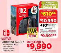 Soriana Súper Nintendo switch 2 oferta