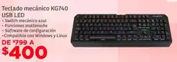 Soriana Súper Teclado mecánico KG740 USB LED oferta