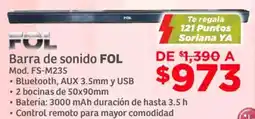 Soriana Súper Fol barra de sonido oferta