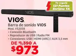 Soriana Súper Vios barra de sonido oferta