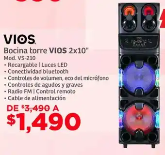 Vios bocina torre 2x10"