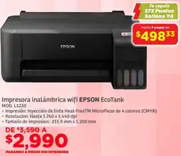 Soriana Súper Epson impresora inalámbrica wifi ecotank oferta
