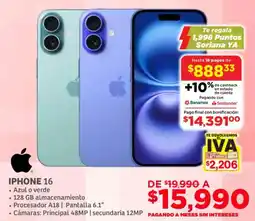 Soriana Súper iPhone 16 oferta