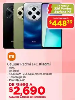 Soriana Súper Xiaomi redmi 14C celular oferta