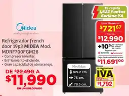 Soriana Súper Midea refrigerador french door 19p3 oferta