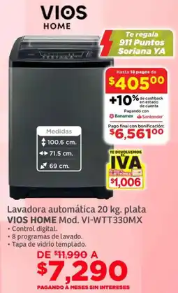 Soriana Súper Vios home avadora automática oferta