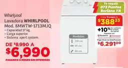 Soriana Súper Whirlpool lavadora oferta