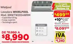 Soriana Súper Whirlpool lavadora oferta