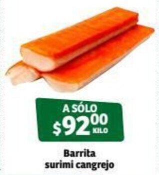Soriana Híper Barrita Surimi Cangrejo oferta