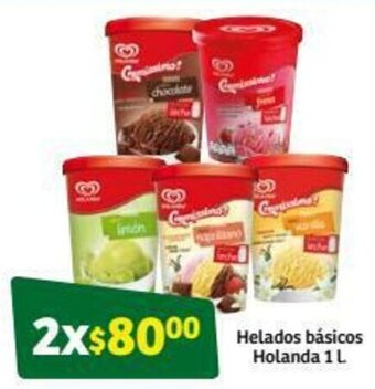 Soriana Híper Helados Básicos Holanda 2x1L oferta
