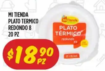 Mi Tienda del Ahorro Mi Tienda Plato Termico Redondo #8 20 pz oferta