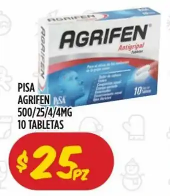 Pisa Agrifen 500/25/4mg 10 tabletas