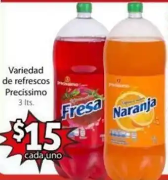 Soriana Mercado Variedad de Refrescos Precíssimo 3lts. oferta