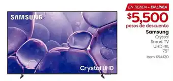 Samsung Crystal Smart TV 75”