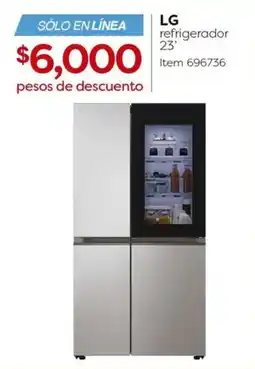 Costco LG refrigerador 23' oferta