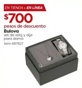 Costco Bulova set de reloj y dije para dama oferta
