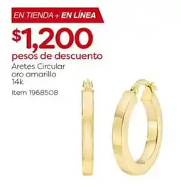 Costco Aretes circular oro amarillo 14K oferta