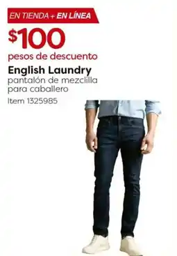 Costco English Laundry pantalón de mezclilla para caballero oferta