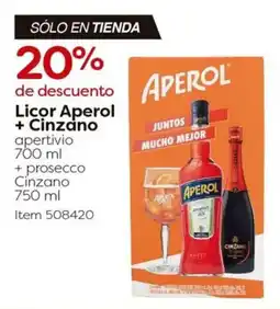 Costco Licor Aperol + Cinzano apertivio + prosecco oferta