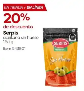 Serpis aceituna sin hueso