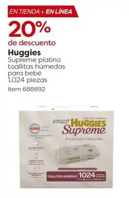 Costco Huggies Supreme platino toallitas humedas oferta