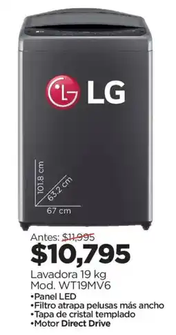 Chedraui LG lavadora 19 kg oferta