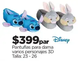 Chedraui Disney pantuflas para dama oferta